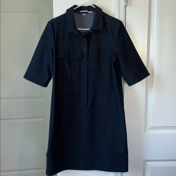 Dark Blue Denim Dress - Picture 2 of 6